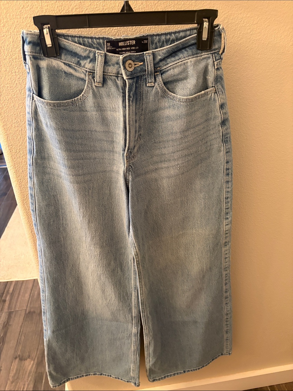 Hollister Light Blue Wide Leg Denim Jeans